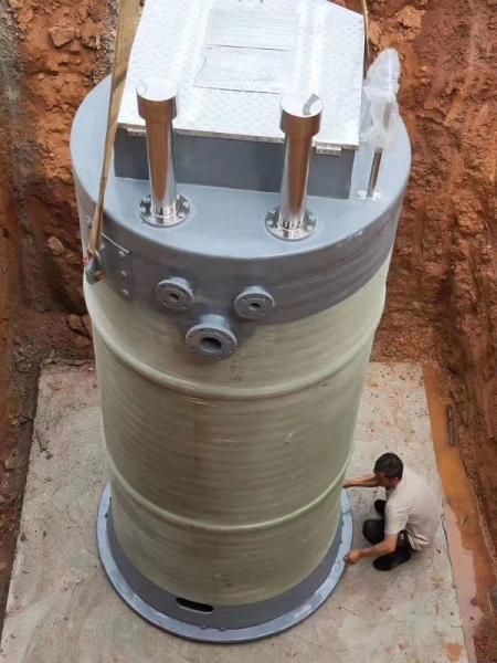 越南峨眉山一体化提升泵安装